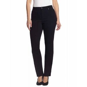 NWT Gloria‎ Vanderbilt Amanda The Original Slimming Jean Black Tapered Leg, 12